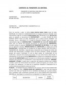 CONTRATO DE TRANSPORTE DE MATERIAL