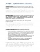 Weber – la politica como profesión