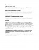 Tema: Proceso administrativo