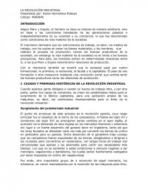 REVOLUCION INDUSTRIAL. Según Marx y Engels. Página 1