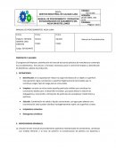 MANUAL DE PROCEDIMIENTOS. AGUA LUNA