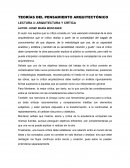 Arquitectura y Crítica TEORÍAS DEL PENSAMIENTO ARQUITECTÓNICO