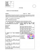 Examen de Ciencias Naturales s/r