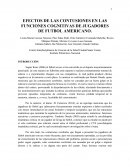 Efecto de las contusiones cerebrales en jugadores de futbol americano