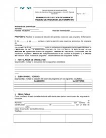 FORMATO ELECCION VOCERO PROGRAMA. Página 1