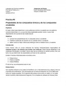 Previo 3 Propiedades de los compuestos iónicos y de los compuestos covalentes