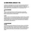 LA EDAD MEDIA (SIGLOS V-XV)ngua