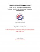 Proyecto de investigación “Cultura organizacional y compromiso laboral en la Editorial Imprenta Unión, Lima, 2016”