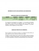INFORME DE AUTO-APLICACIÓN DE LOS EJERCICIOS.
