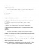 Actividades Trabajo: Inteligencias múltiples