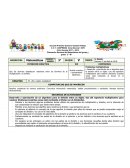Planeación Semanal de Matemáticas del grupo y grado 3° “B”