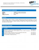 Informe ejecutivo de certificación