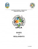 BASES Y REGLAMENTO ARQUITECTURA 2018