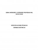 ESPECIFICACIONES TÉCNICAS SISTEMAS ELÉCTRICOS