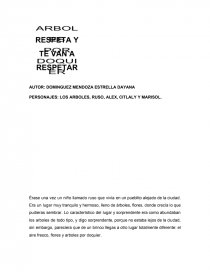 PERSONAJES: LOS ARBOLES, RUSO, ALEX, CITLALY Y MARISOL. Página 1