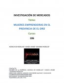 MUJERES EMPRENDORAS EN EL PROVINCIA DE EL ORO