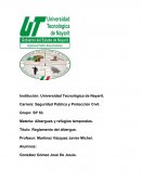 El desarrollo de el Reglamento albergue