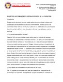EL USO DE LAS COMUNIDADES VIRTUALES DENTRO DE LA EDUCACIÓN- Introducción