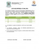 Las grandes Actas de entrega