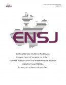 La lengua materna, el español