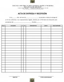 Acta de entrega y recepción