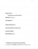TRABAJO PRÁCTICO Nº: 8 TÍTULO DEL TRABAJO: La preposición II