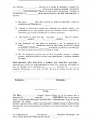 FORMATO DE DECLARACIÓN JURADA DE UNIÓN LIBRE