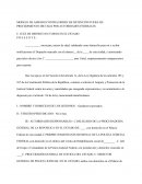 MODELO DE AMPARO CONTRA ORDEN DE DETENCIÓN FUERA DE PROCEDIMIENTO DICTADA POR AUTORIDADES FEDERALES