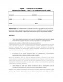 TAREA 1 – ENTREGA EN SEMANA 2 ORGANIZACIÓN EFECTIVA Y CULTURA ORGANIZACIONAL