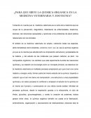 ¿Para que sirve la quimica organica en la medicina veterinaria y zootecnia?