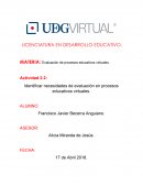Evaluación de procesos educativos virtuales