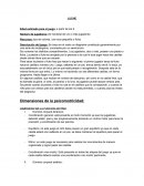 Juego con sus dimensiones