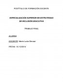 ESPECIALIZACIÓN SUPERIOR EN ESTRATEGIAS DE INCLUSIÓN EDUCATIVA