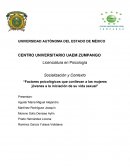 Factores Psicológicos que conllevan al embarazo adolescente