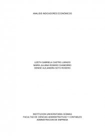 ANALISIS INDICADORES ECONÓMICOS. Página 1