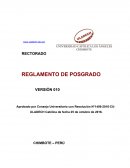 REGLAMENTO DE POSGRADO RECTORADO