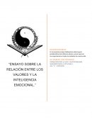 Ensayo sobre la relación entre los valores y la inteligencia emocional