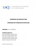 Proceso de fundicion de metales