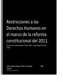 Restricciones a los derechos humanos en el marco de la reforma constitucional del 2011