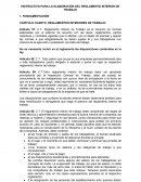 INSTRUCTIVO PARA LA ELABORACIÓN DEL REGLAMENTO INTERIOR DE TRABAJO