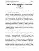 Reseña "la domestificacion del pensamiento salvaje"