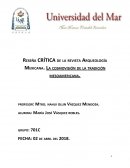 Reseña CRÍTICA de la revista Arqueología Mexicana. La cosmovisión de la tradición mesoamericana