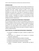 ¿Que es la planeacion estrategica financiera?