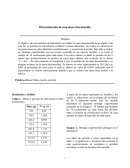 Determinación de una masa desconocida