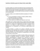Cambio climático para el desarrollo sostenible