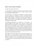 POR LA VIDA O POR LA MUERTE Por HÉCTOR ABAD FACIOLINCE