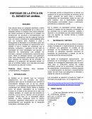 ENFOQUE DE LA ÉTICA EN EL BIENESTAR ANIMAL