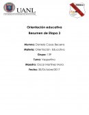 Orientación educativa Resumen de Etapa 3