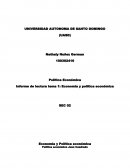 Política Económica Informe de lectura tema 1: Economía y política económica