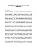 Evaluación, parte integral para aprender